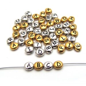 Alphabet Metal Beads
