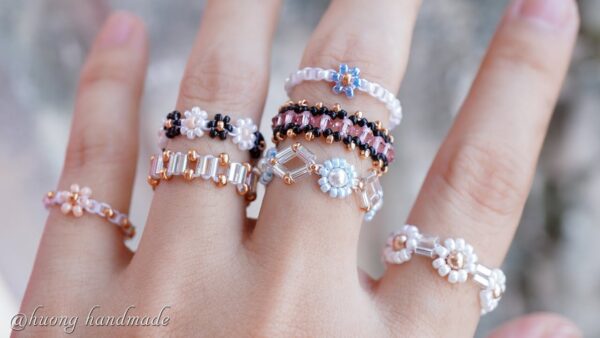 Beaded Finger Rings