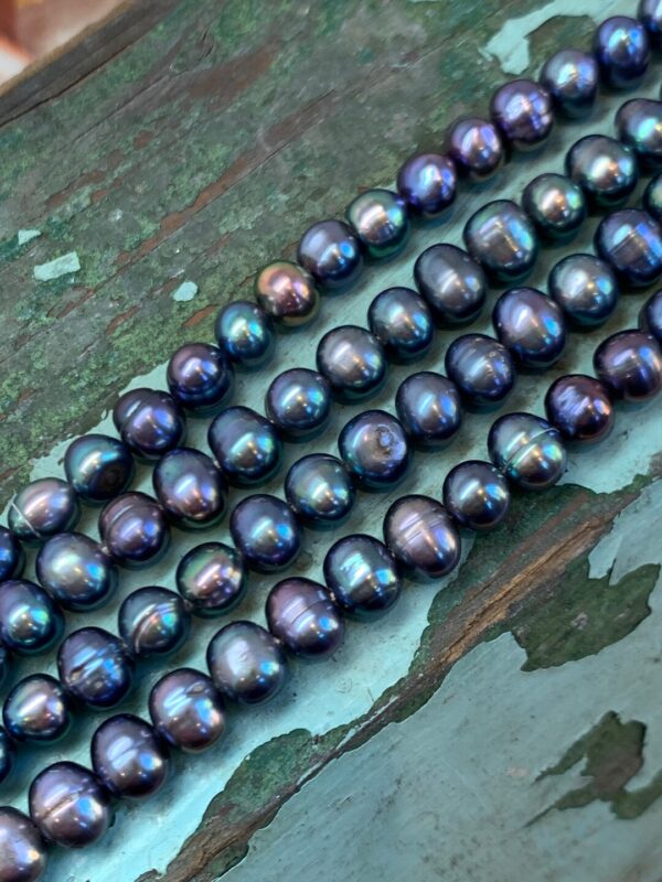 Peacock Blue Pearl Beads